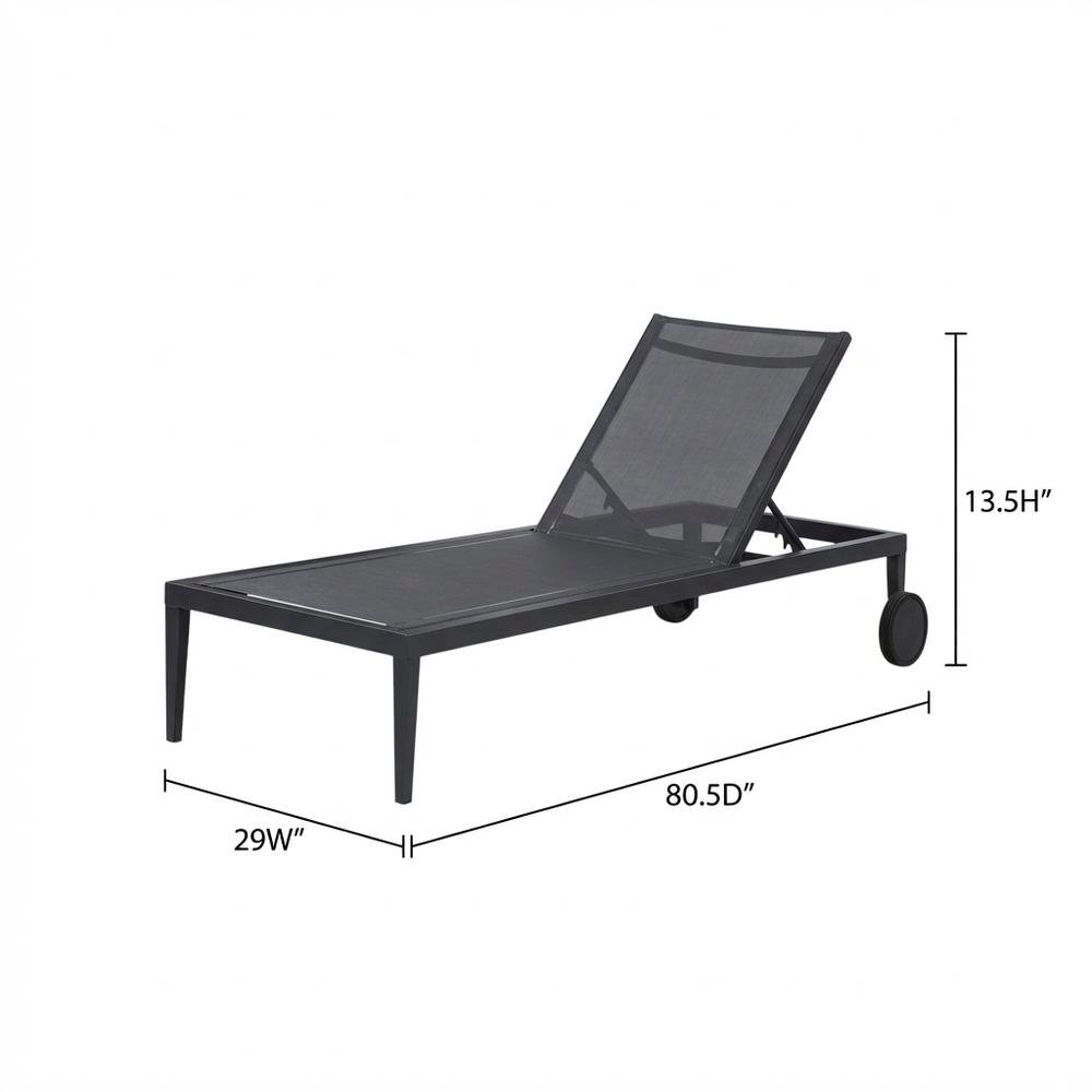 Contemporary Grey Fabric Outdoor Lounge Chaise With Adjustable Backrest. Picture 7
