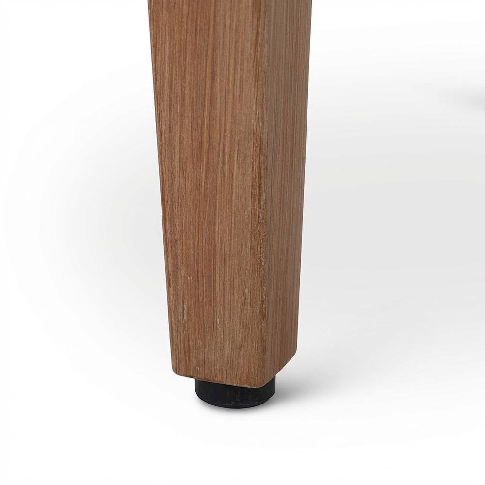 Aluminum Frame Outdoor End Table With Teak Wood Look Finish For Patio Use. Picture 6