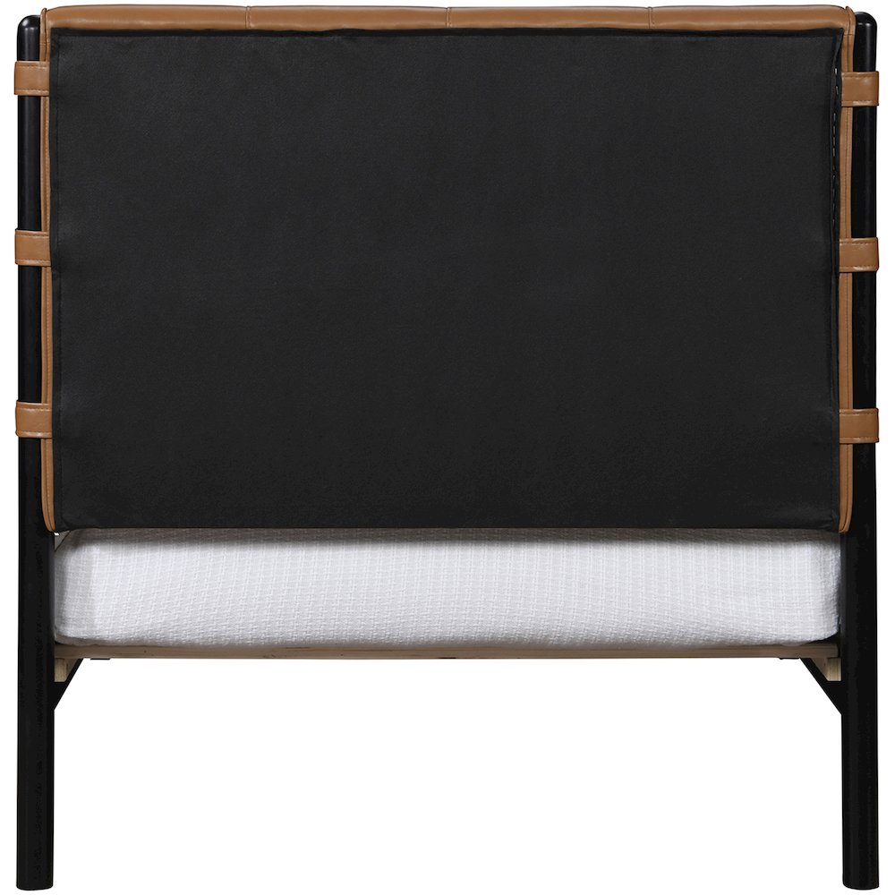 Abigail Cognac Vegan Leather Twin Bed. Picture 4