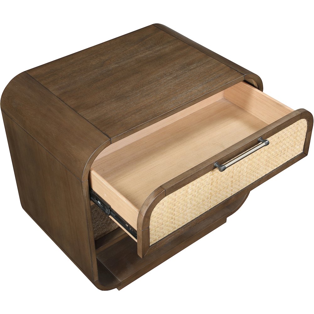 Windsor Brown Solid Wood Nightstand. Picture 8