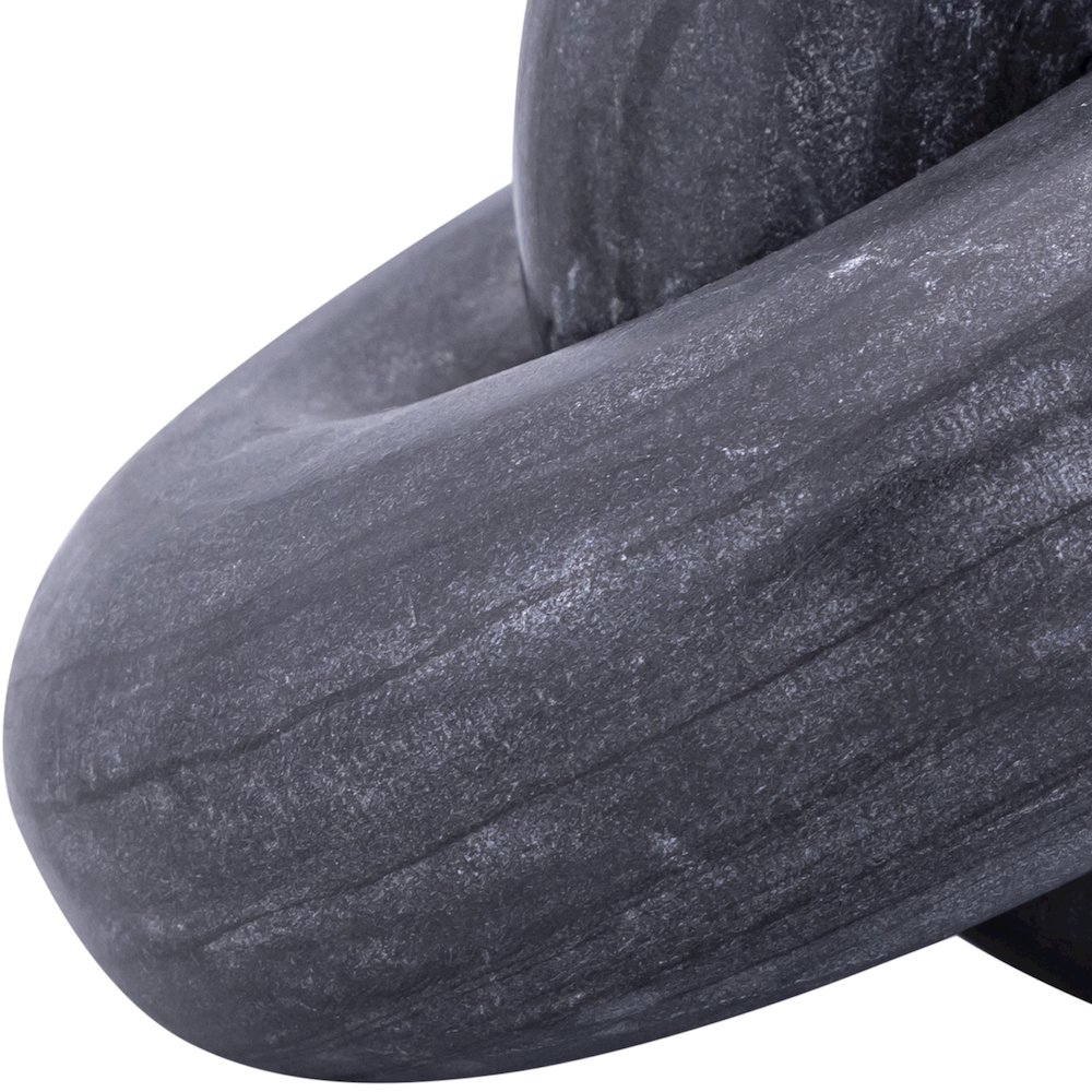 Knot Black Marble Decorative Knot. Picture 2