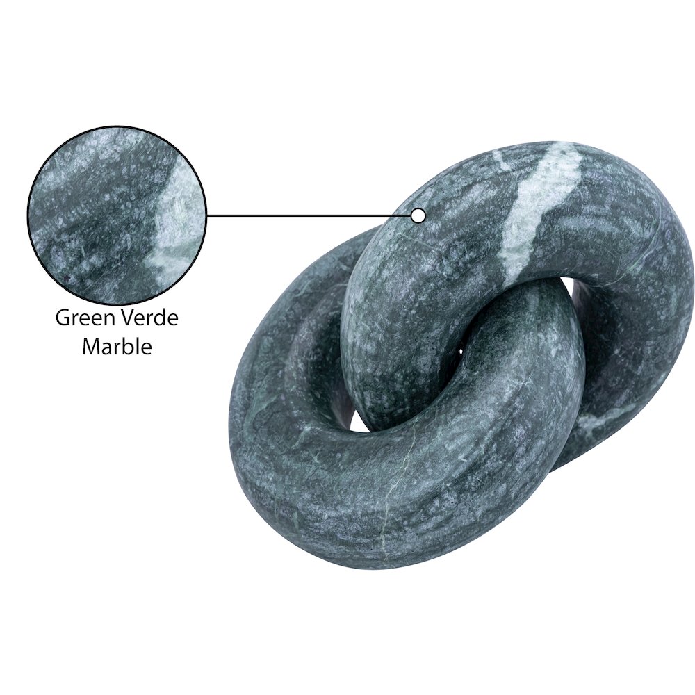 Knot Green Marble Decorative Knot. Picture 3
