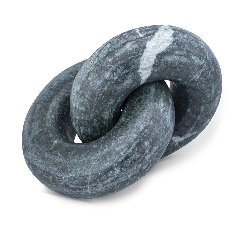 Knot Green Marble Decorative Knot. Picture 1