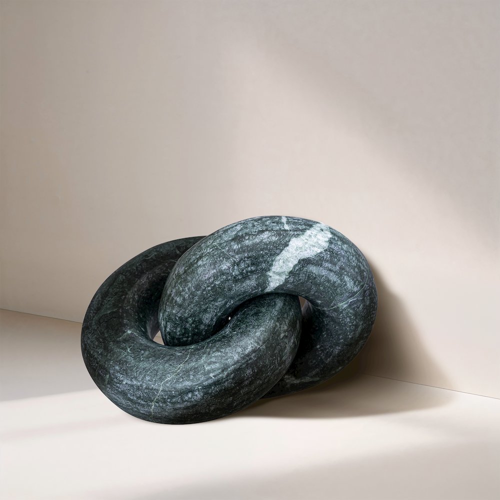 Knot Green Marble Decorative Knot. Picture 4