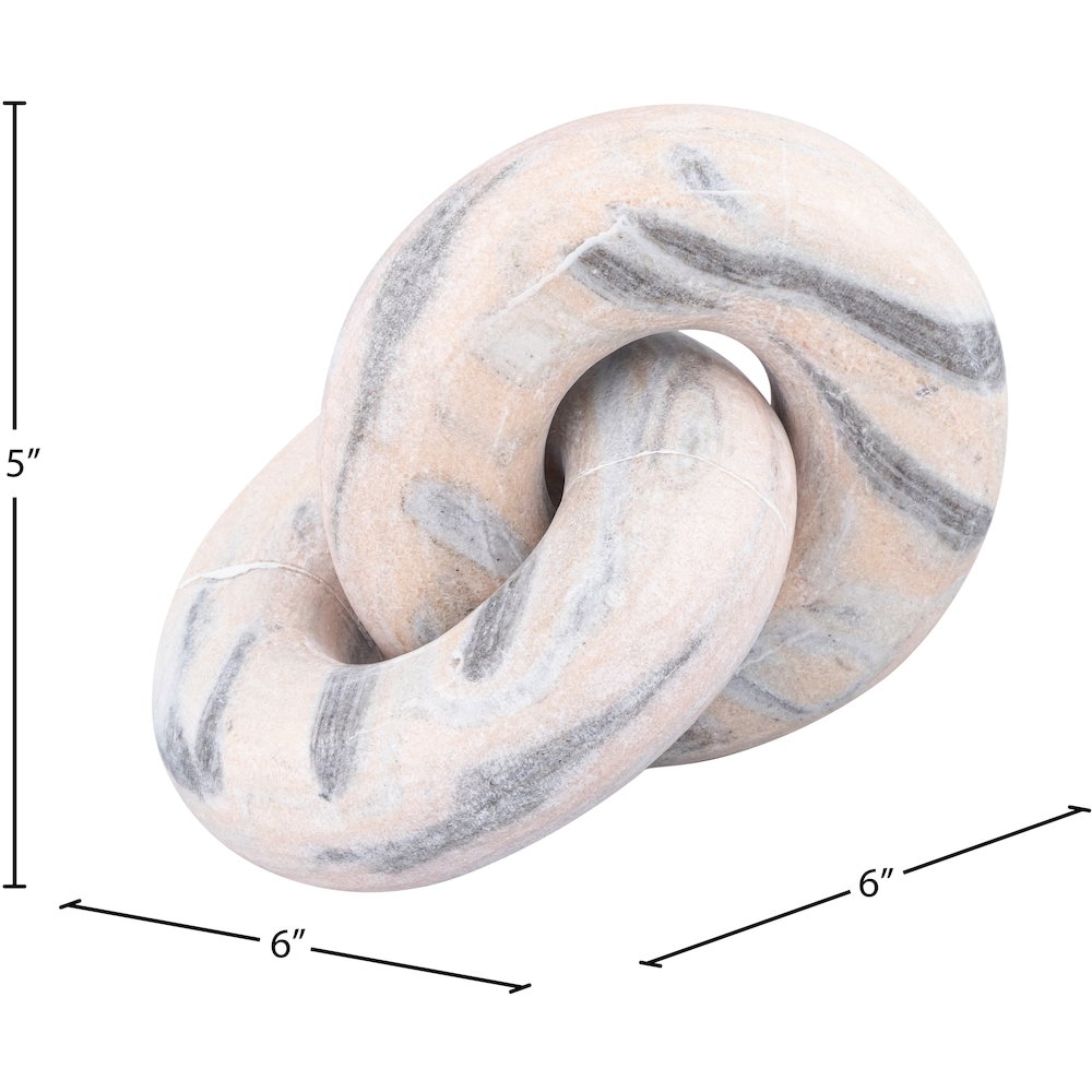 Knot Pink Marble Decorative Knot. Picture 5