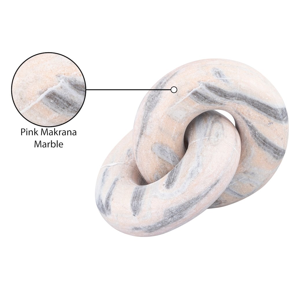 Knot Pink Marble Decorative Knot. Picture 3