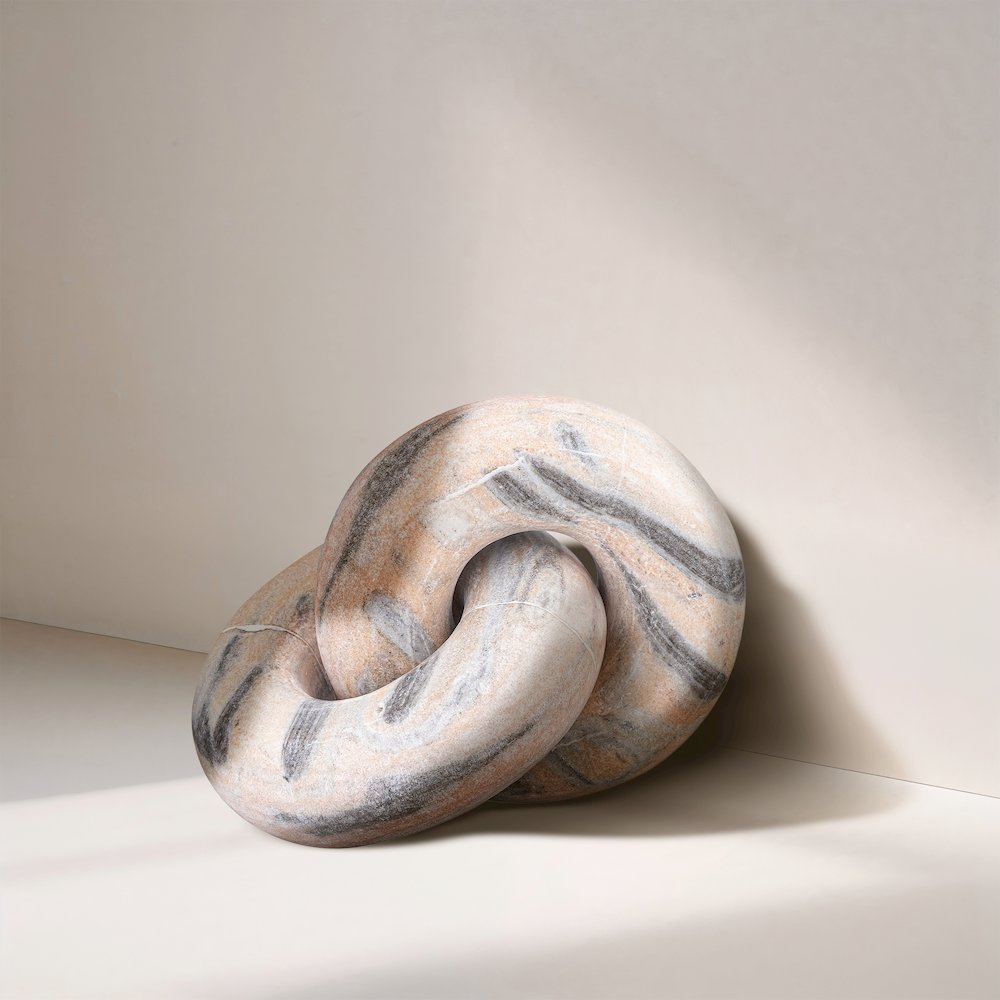 Knot Pink Marble Decorative Knot. Picture 4