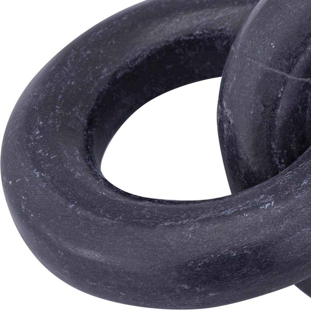 Rings Black Marble Decorative Chain Links. Picture 2