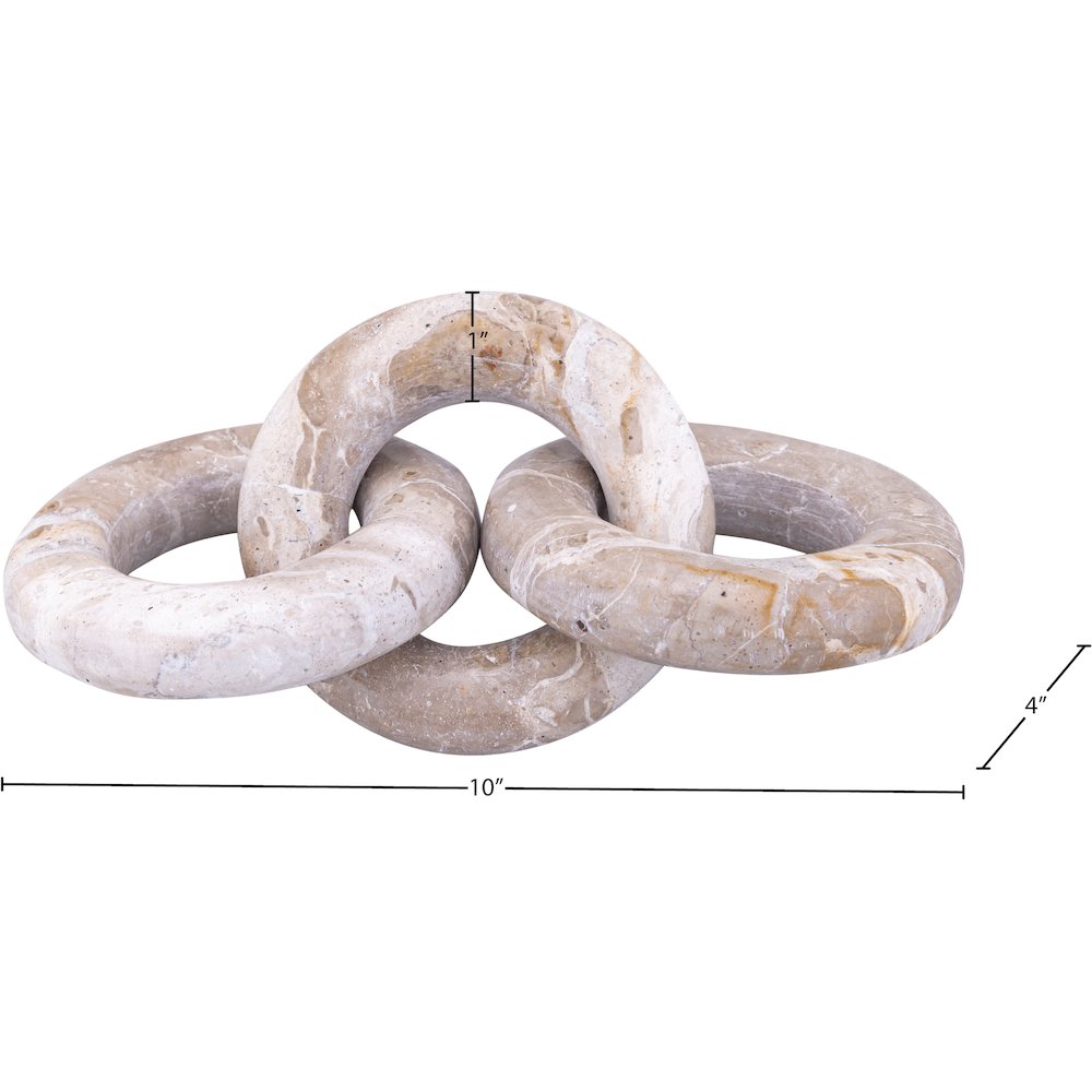 Rings Brown Marble Decorative Chain Links. Picture 5