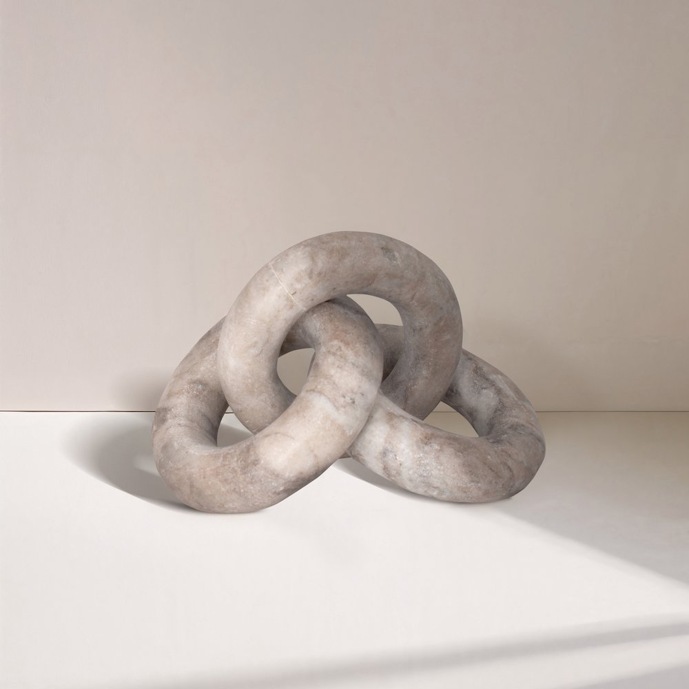 Rings Brown Marble Decorative Chain Links. Picture 4