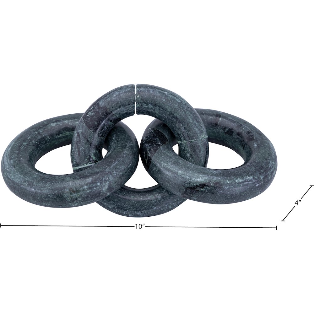 Rings Green Marble Decorative Chain Links. Picture 5