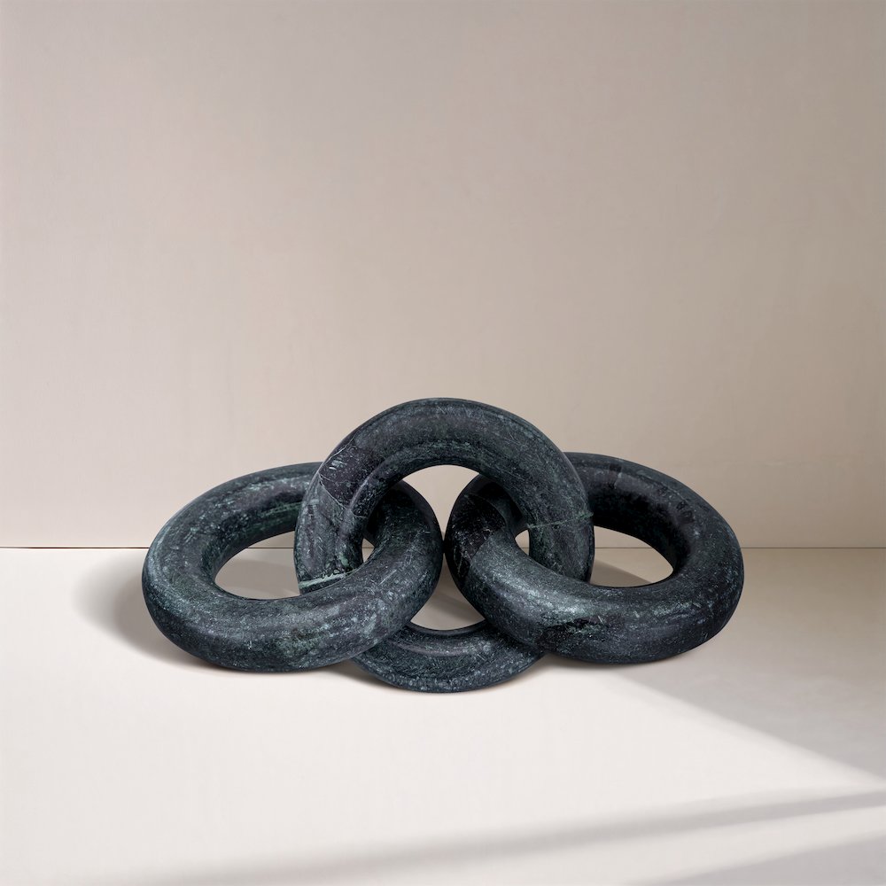 Rings Green Marble Decorative Chain Links. Picture 4