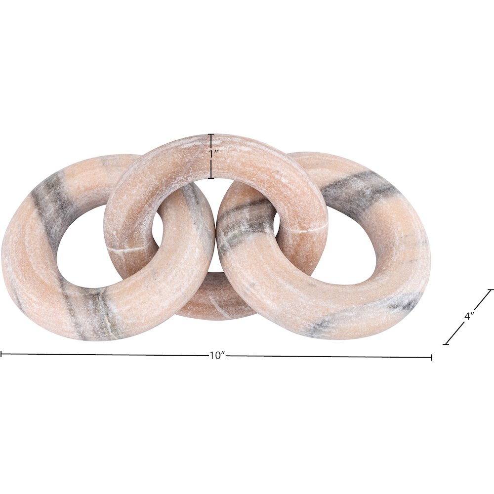 Rings Pink Marble Decorative Chain Links. Picture 5