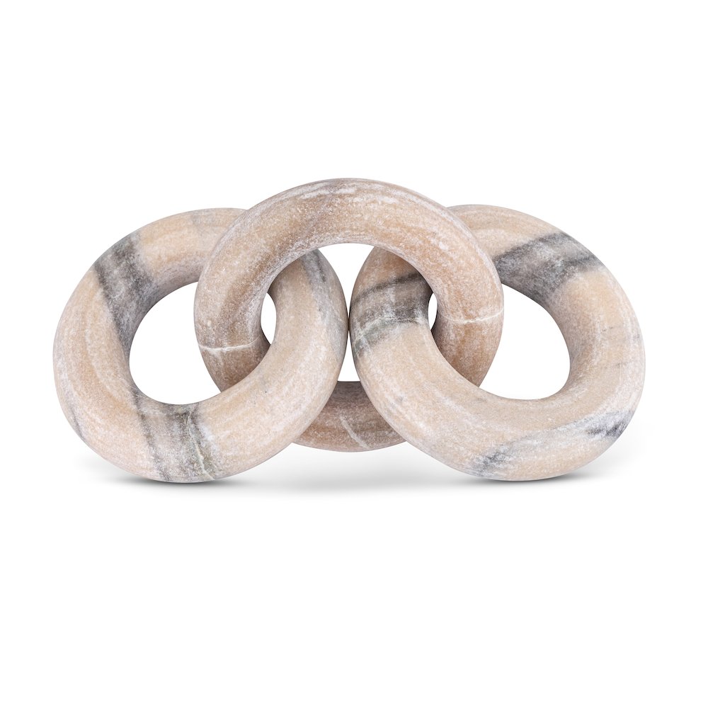 Rings Pink Marble Decorative Chain Links. Picture 1