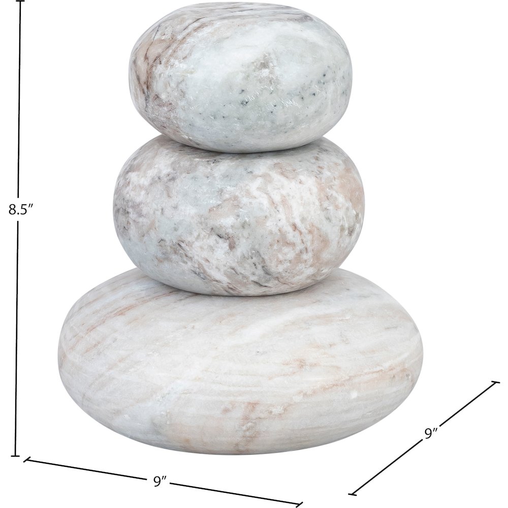 Pumpkin Brown Marble 3pc. Decorative Object. Picture 2