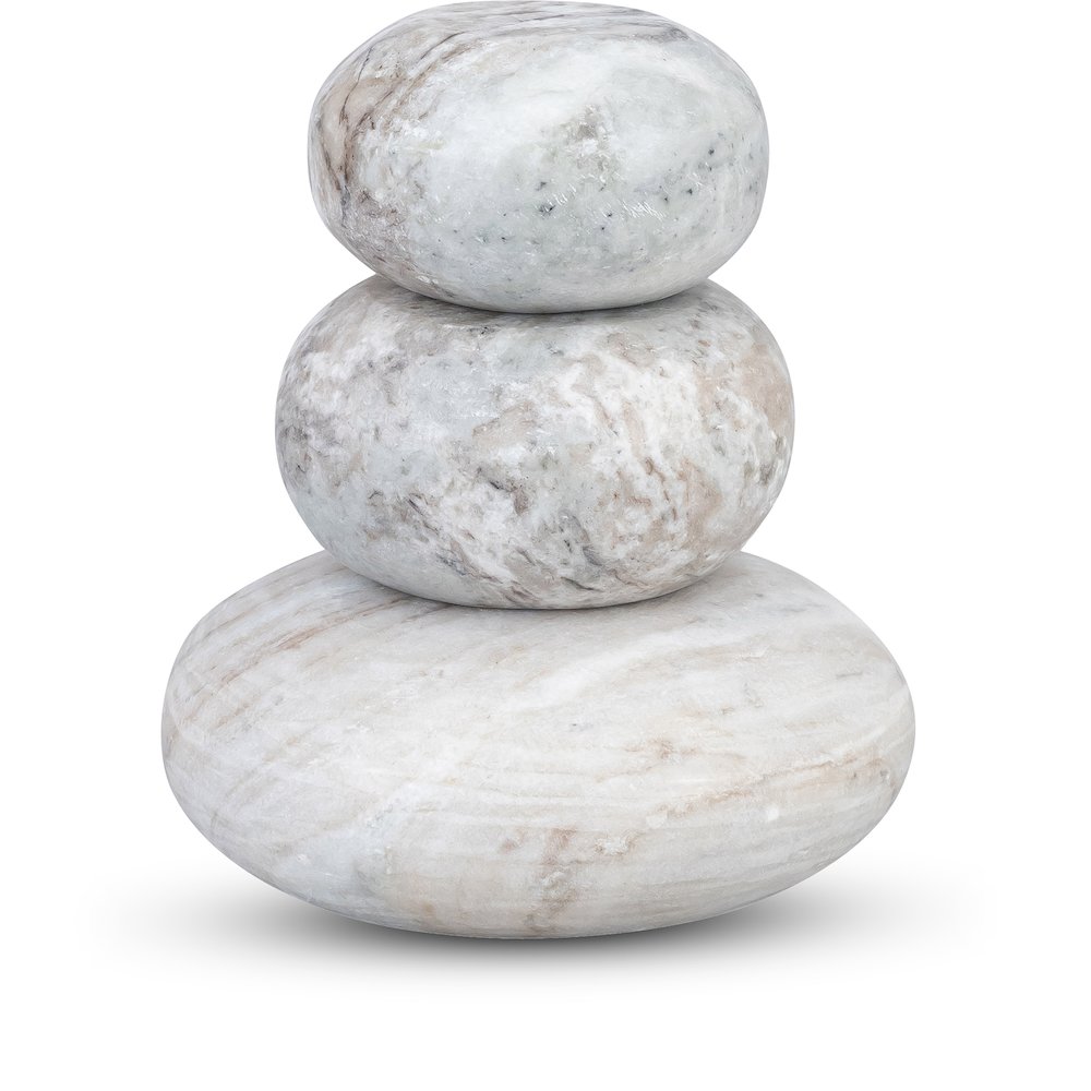 Pumpkin Brown Marble 3pc. Decorative Object. Picture 1
