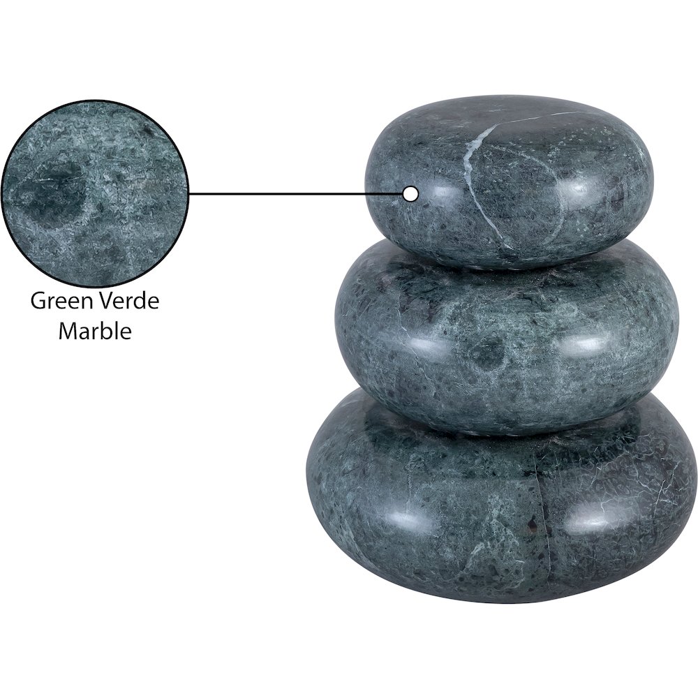 Pumpkin Green Marble 3pc. Decorative Object. Picture 4