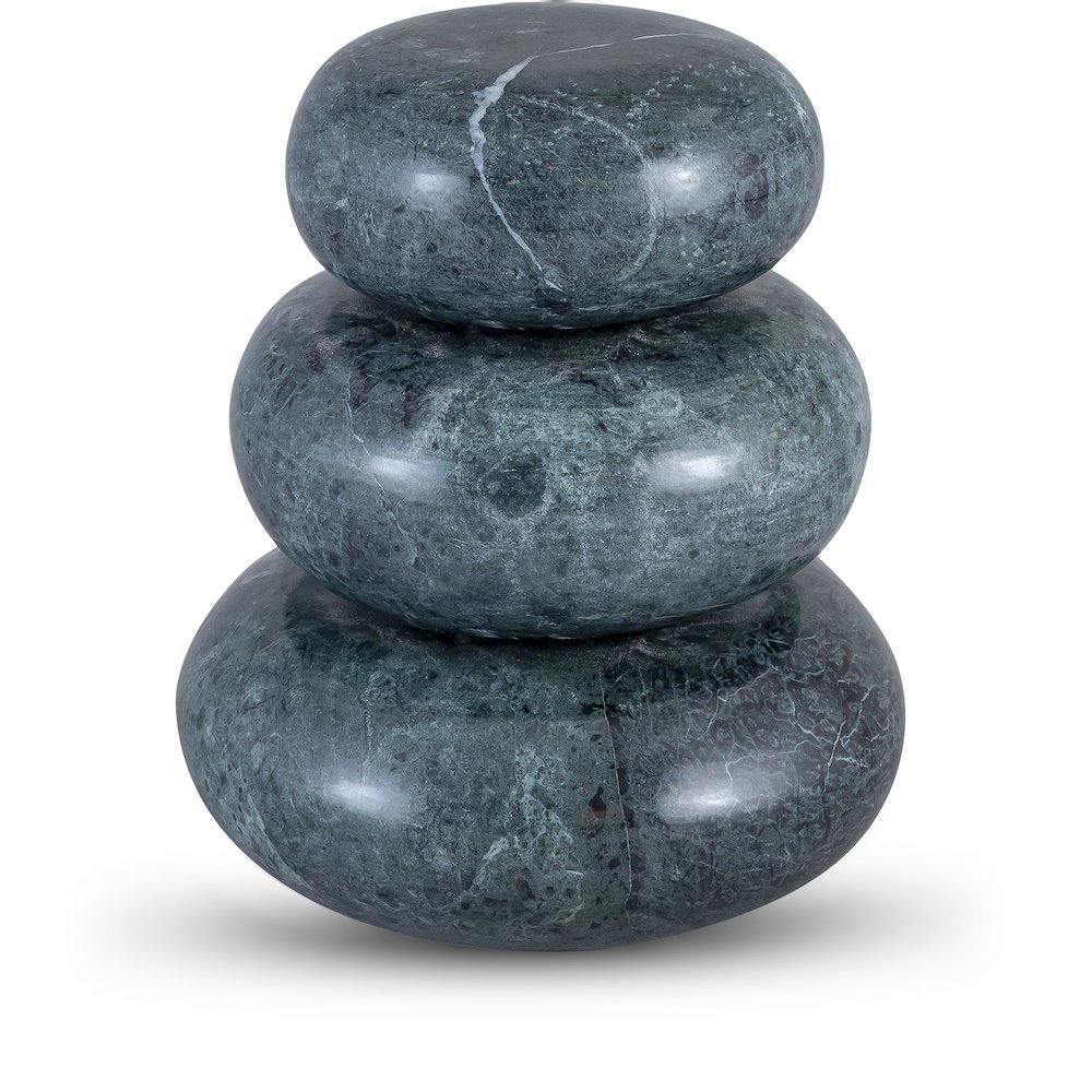 Pumpkin Green Marble 3pc. Decorative Object. Picture 1