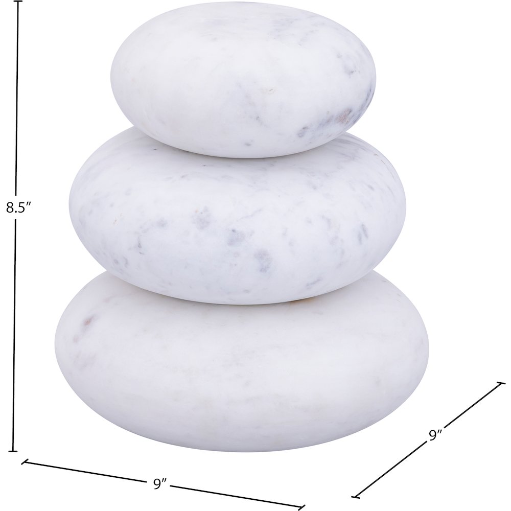 Pumpkin White Marble 3pc. Decorative Object. Picture 2