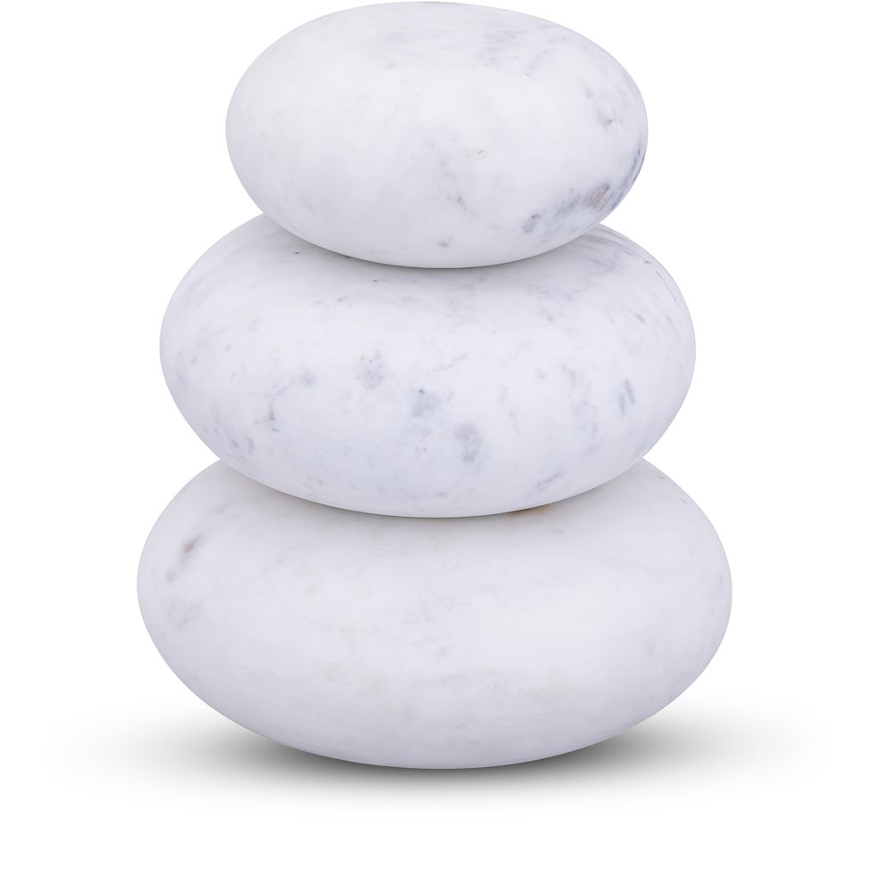 Pumpkin White Marble 3pc. Decorative Object. Picture 1