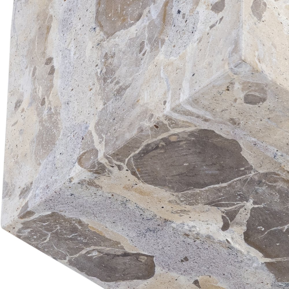 Block Beige Marble Decorative Cube. Picture 2