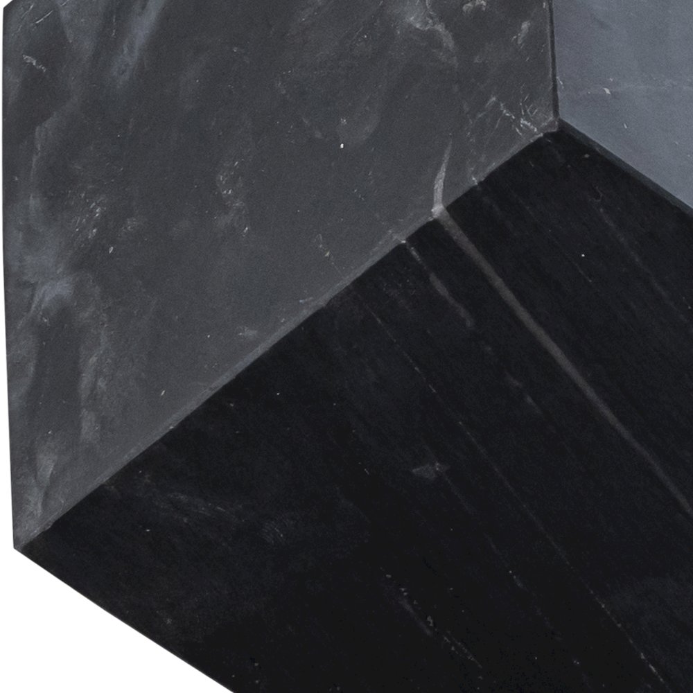 Block Black Marble Decorative Cube. Picture 2