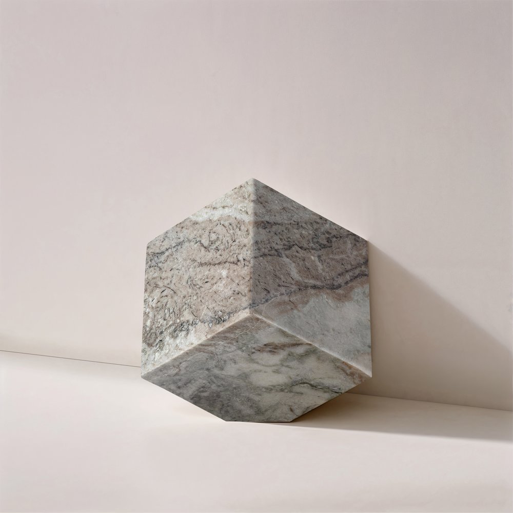 Block Brown Marble Decorative Cube. Picture 4