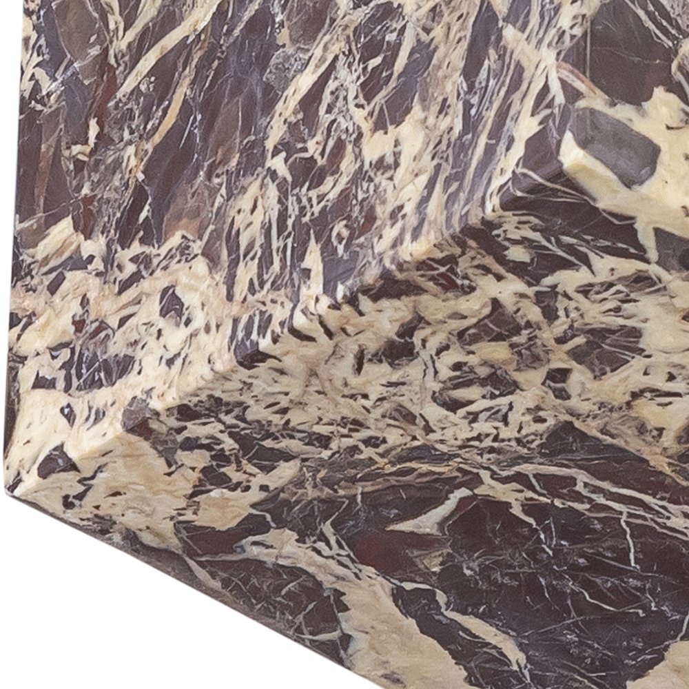 Block Cherry Marble Decorative Cube. Picture 2