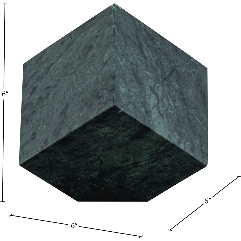 Block Green Marble Decorative Cube. Picture 5