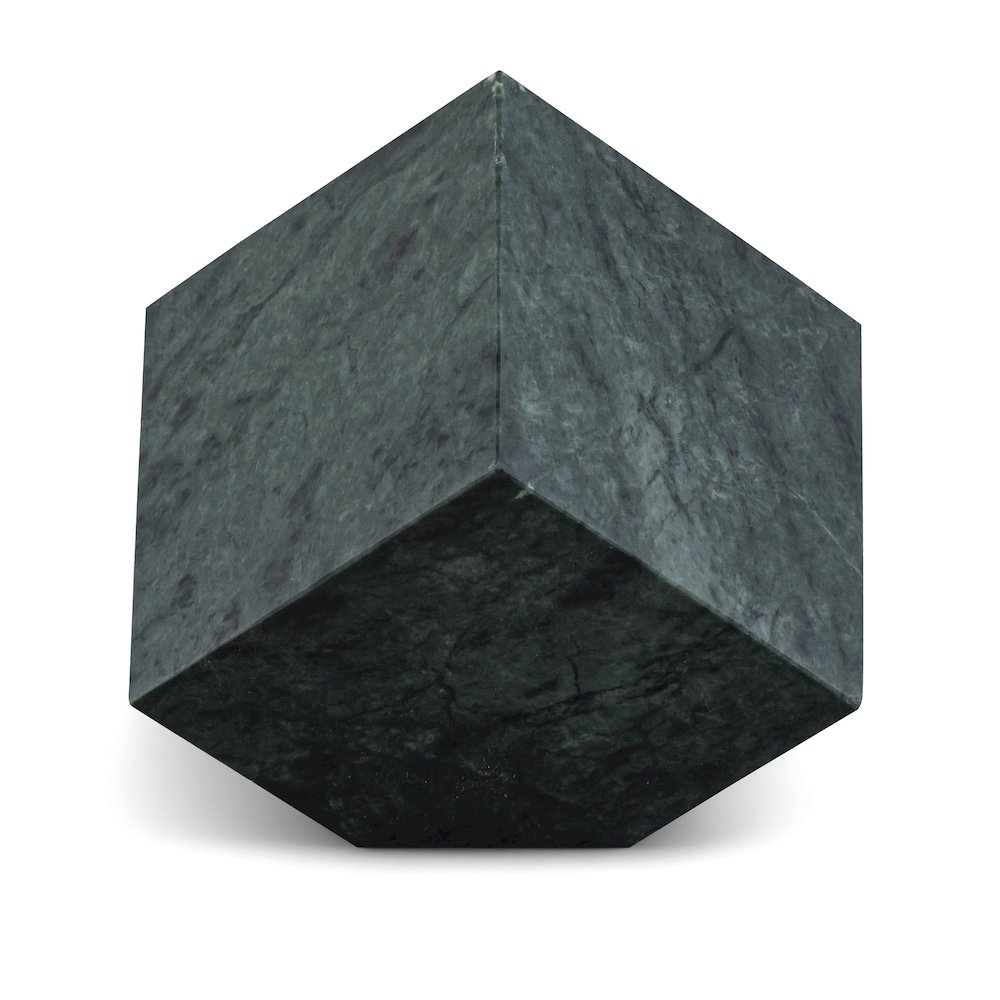 Block Green Marble Decorative Cube. Picture 1