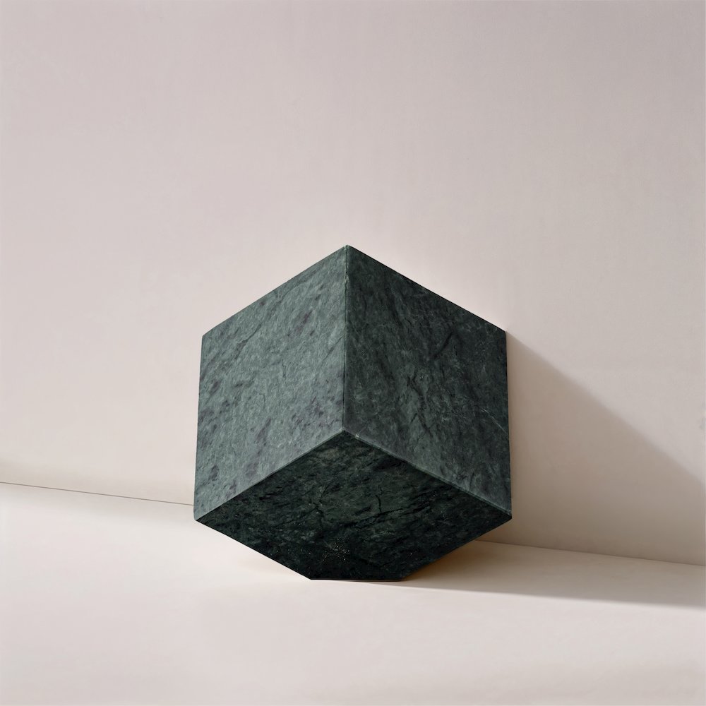 Block Green Marble Decorative Cube. Picture 4
