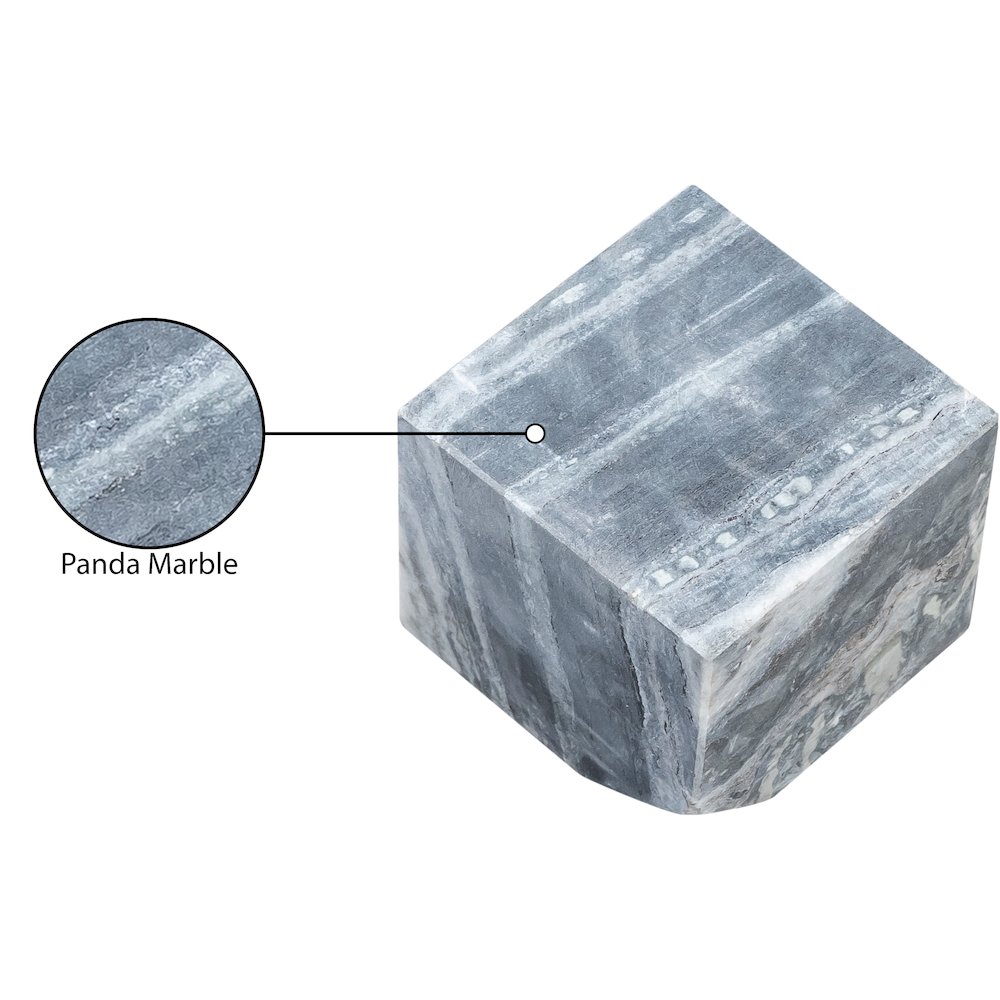 Block Panda Marble Decorative Cube. Picture 3