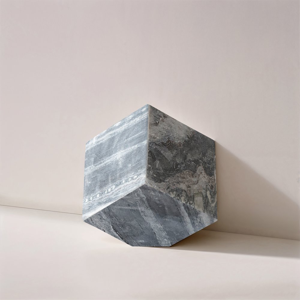 Block Panda Marble Decorative Cube. Picture 4