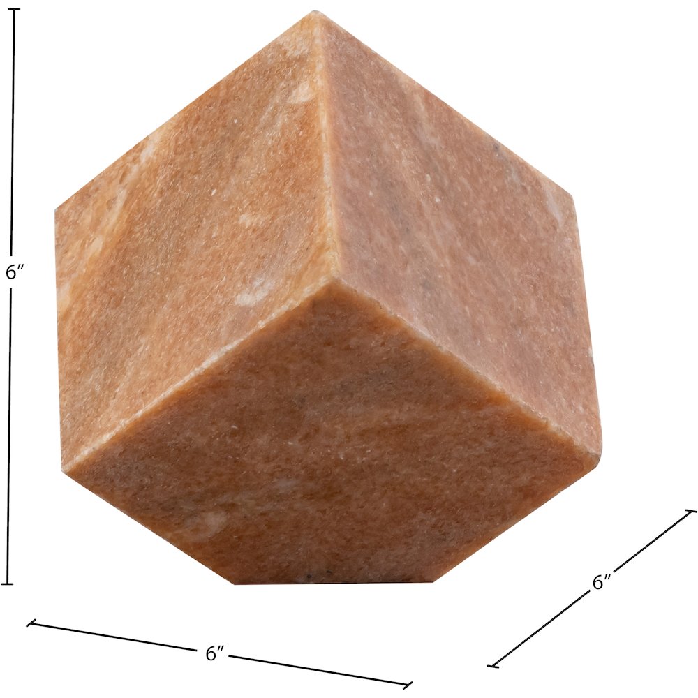 Block Pink Marble Decorative Cube. Picture 5