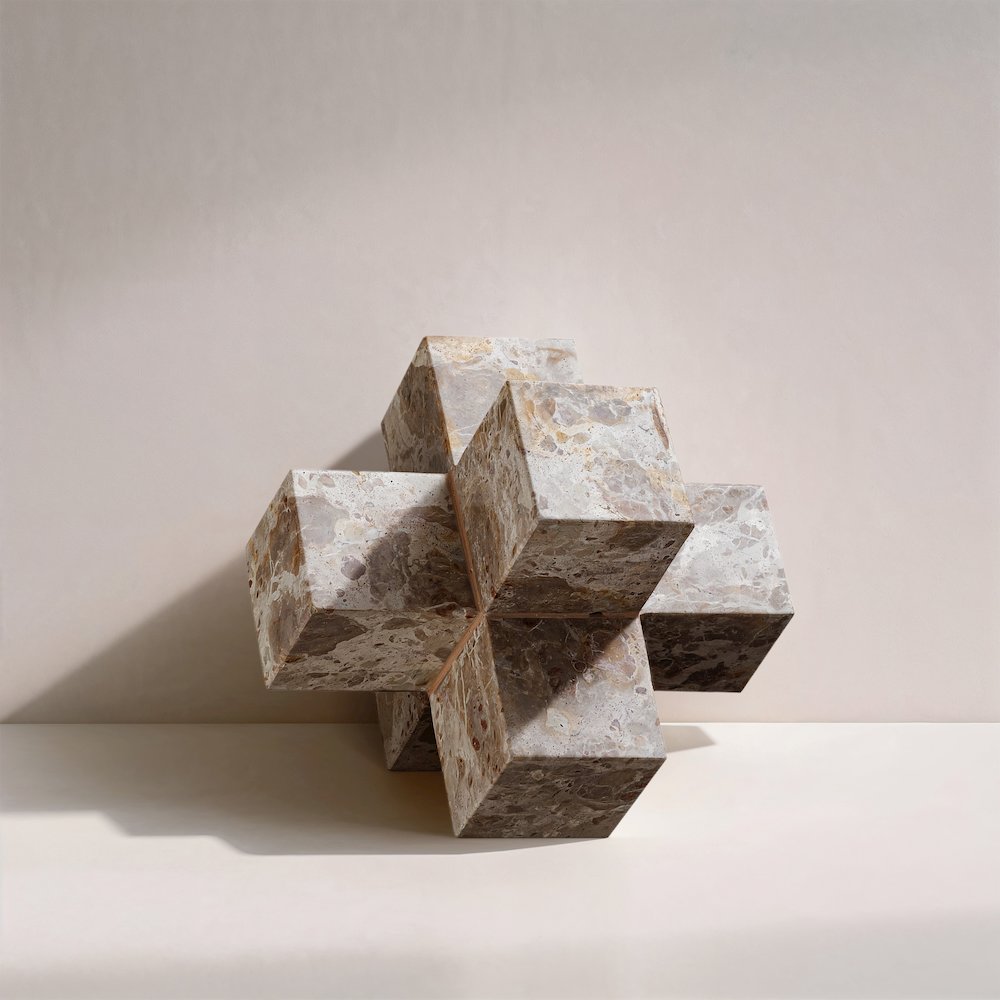 Jack Beige Marble Decorative Jack Object. Picture 4