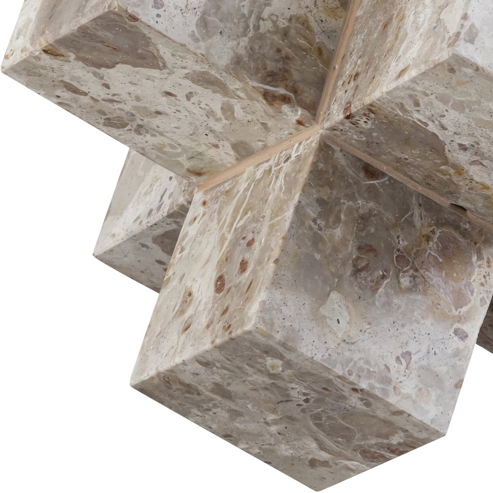 Jack Beige Marble Decorative Jack Object. Picture 2