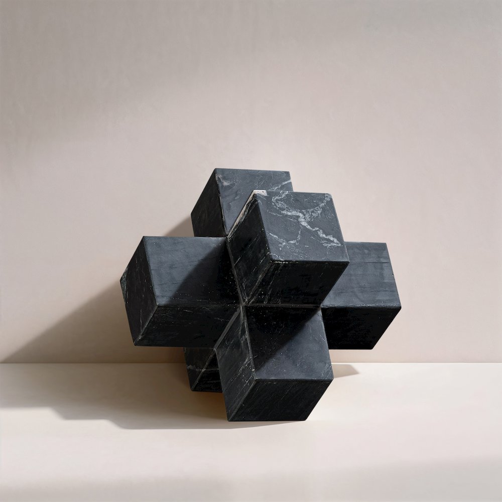 Jack Black Marble Decorative Jack Object. Picture 4