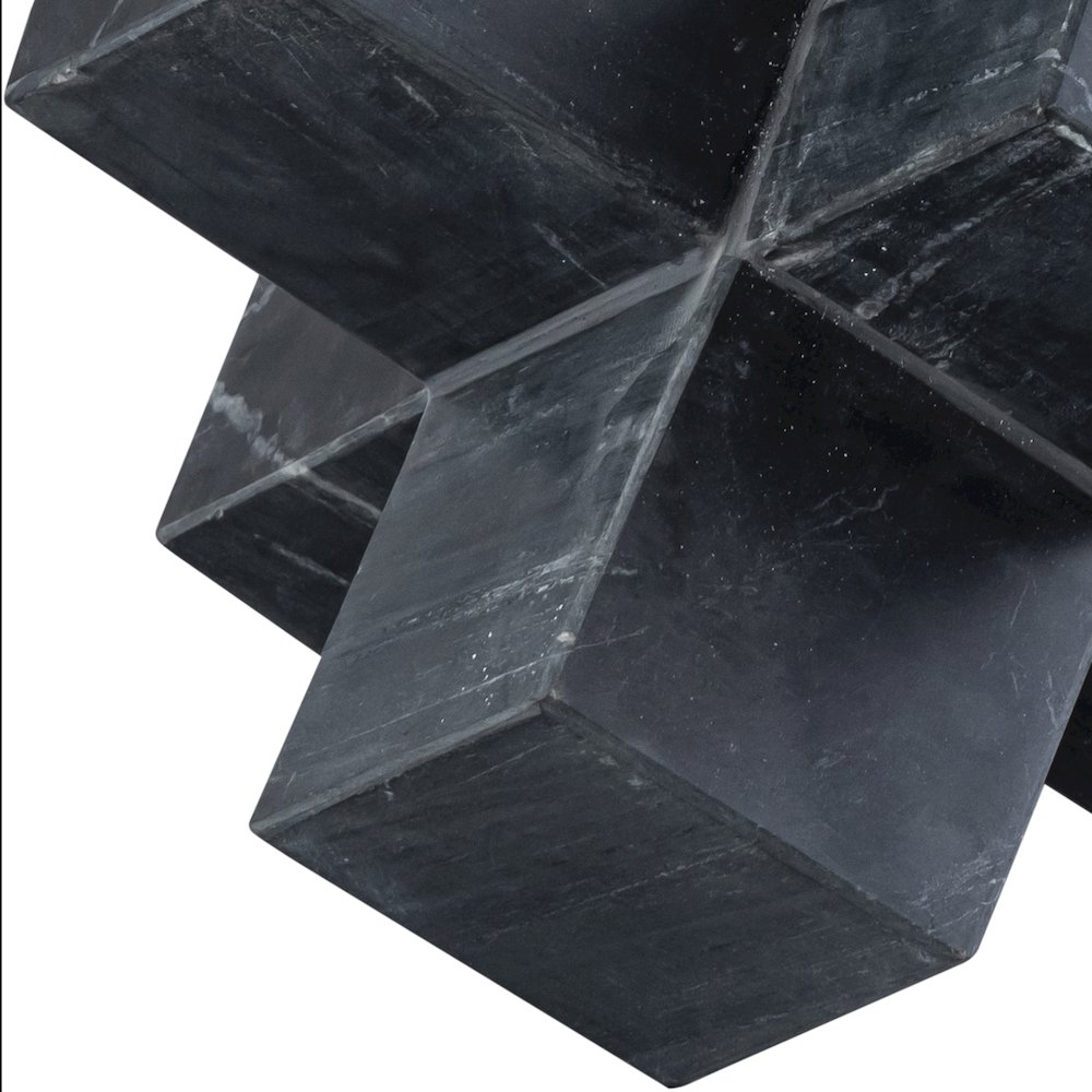 Jack Black Marble Decorative Jack Object. Picture 2