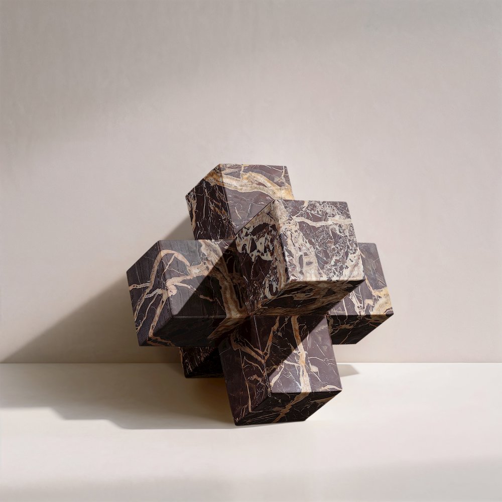 Jack Cherry Marble Decorative Jack Object. Picture 4