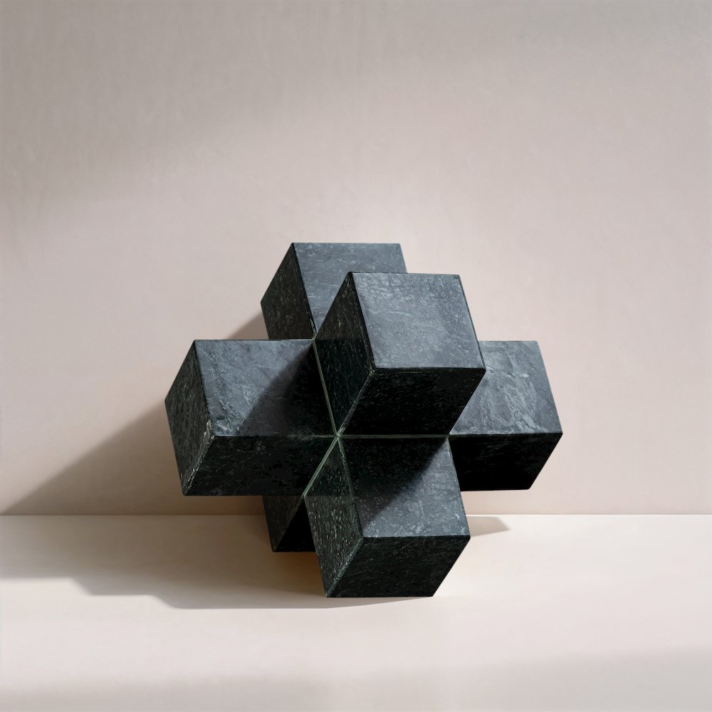 Jack Green Marble Decorative Jack Object. Picture 4