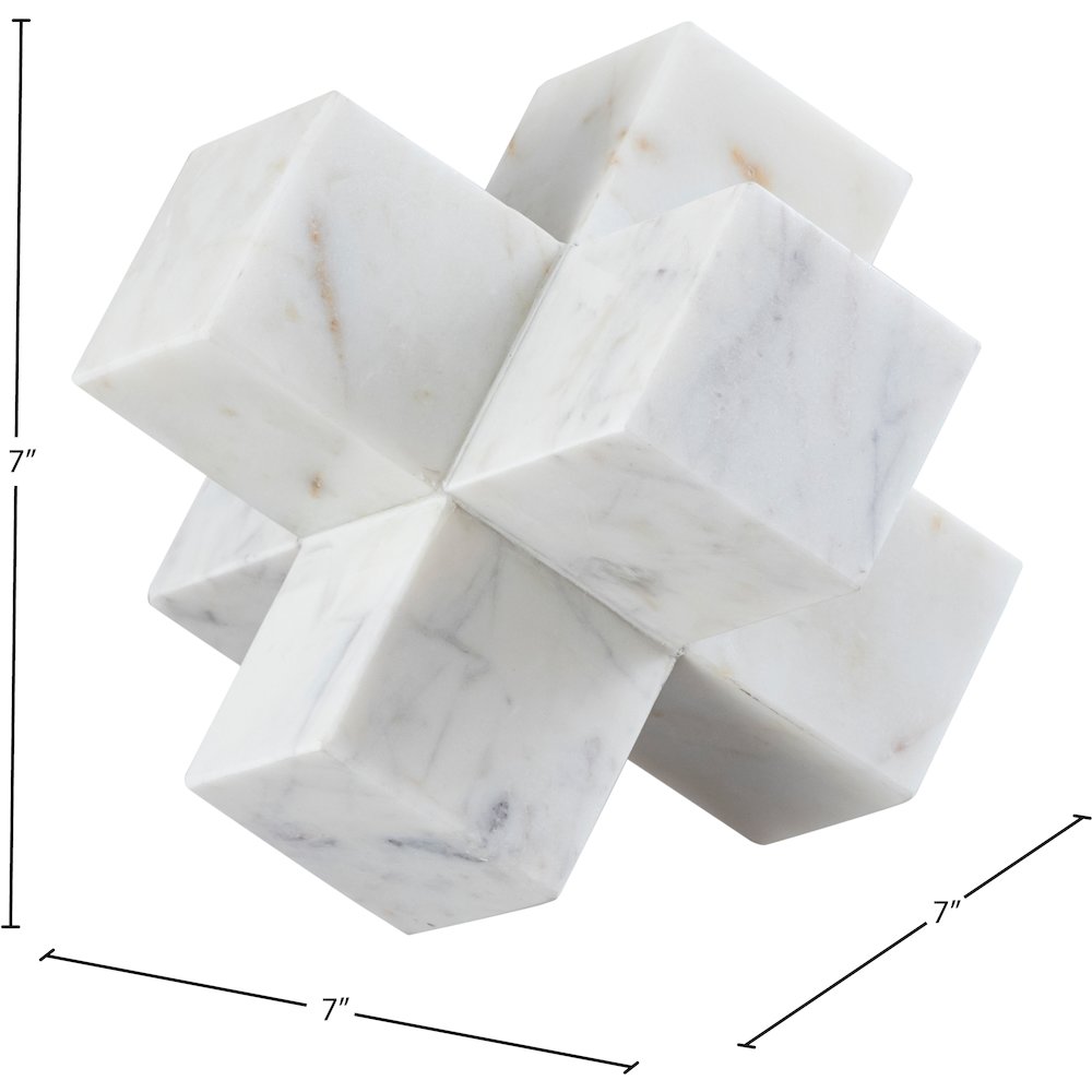 Jack White Marble Decorative Jack Object. Picture 5