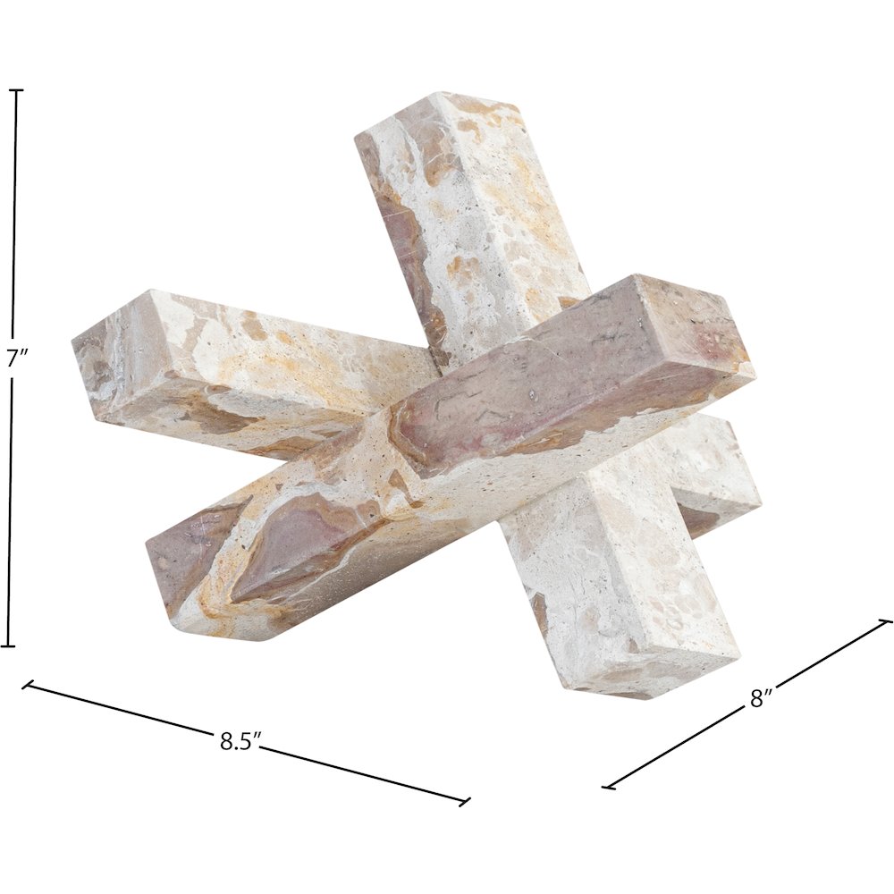 Stix Beige Marble Decorative Object. Picture 5