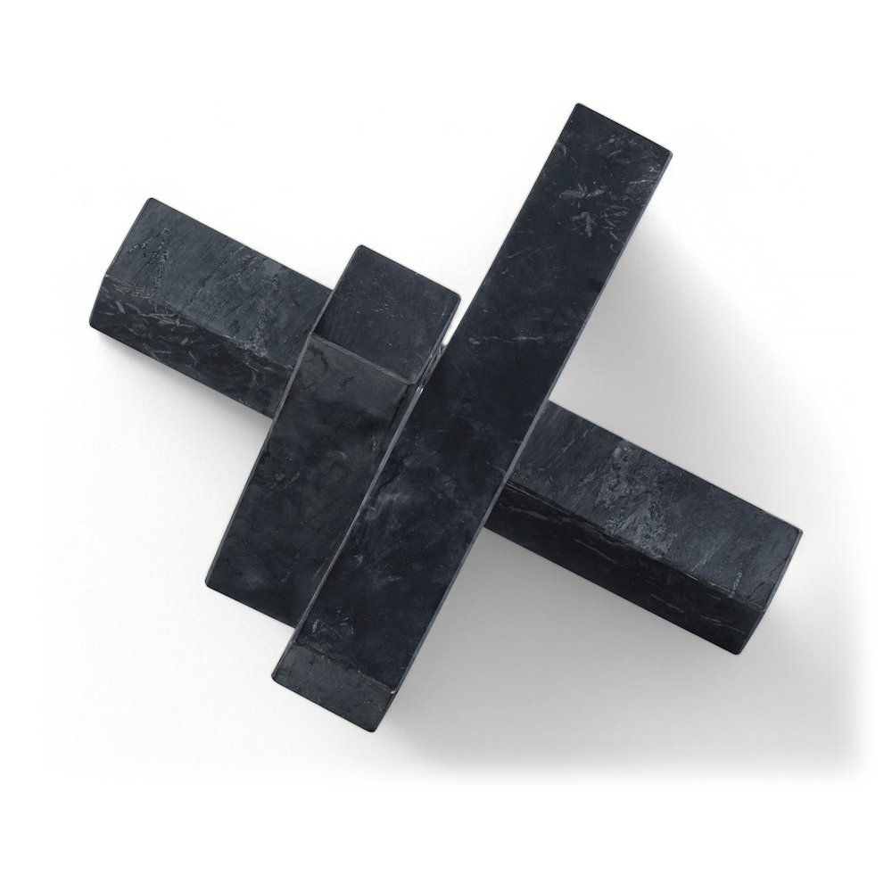 Stix Black Marble Decorative Object. Picture 1