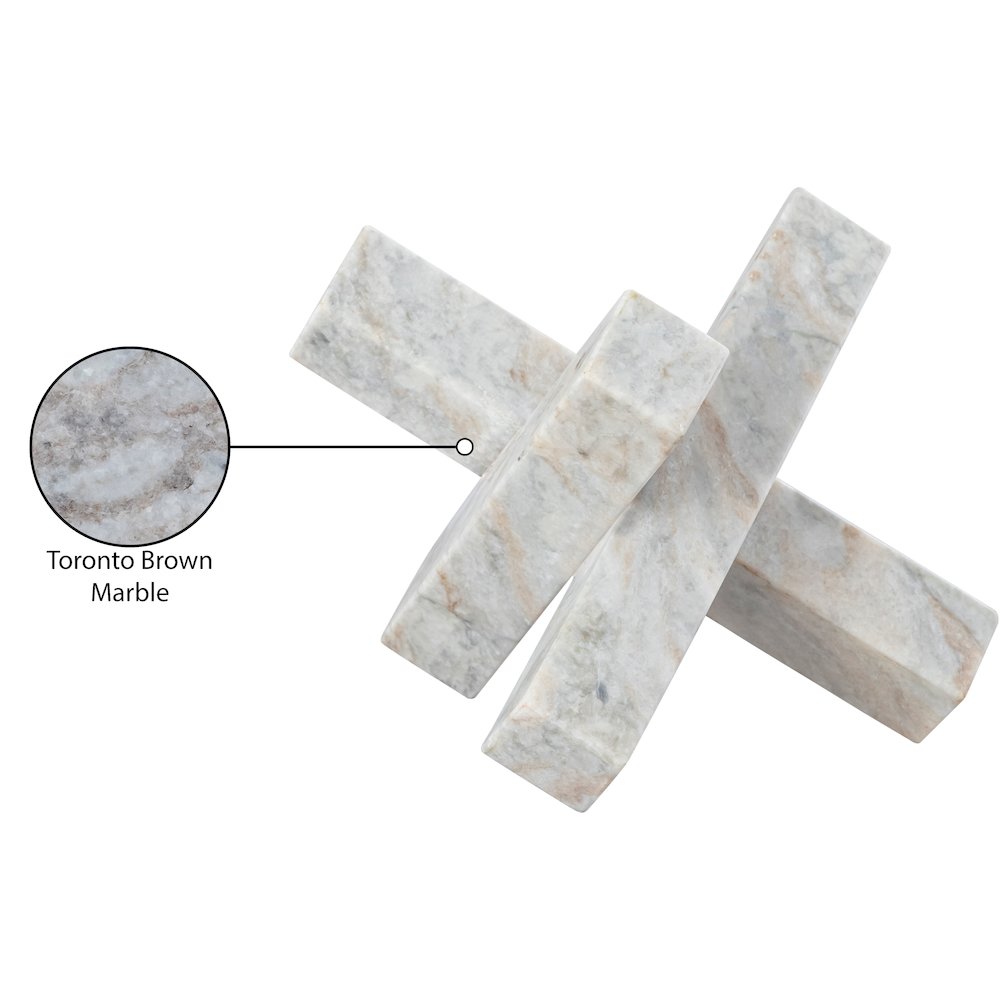 Stix Brown Marble Decorative Object. Picture 3