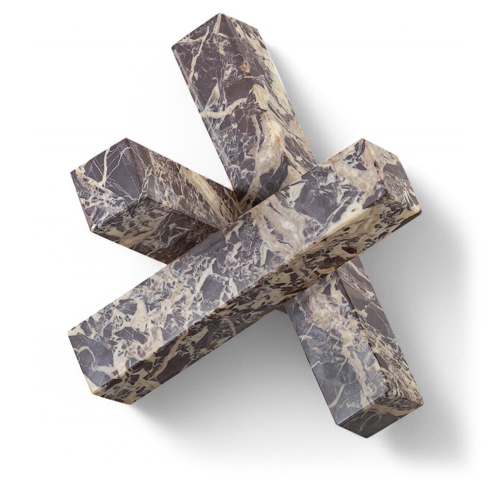 Stix Cherry Marble Decorative Object. Picture 1