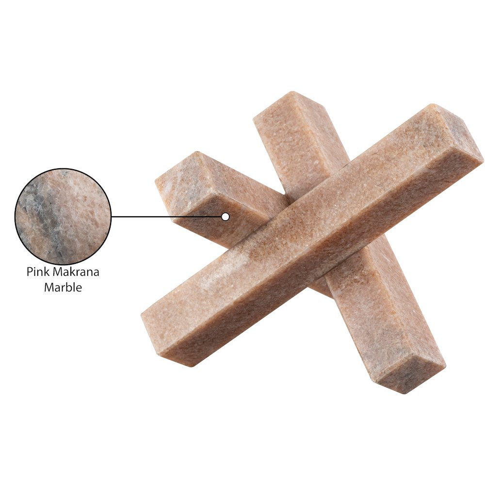 Stix Pink Marble Decorative Object. Picture 3