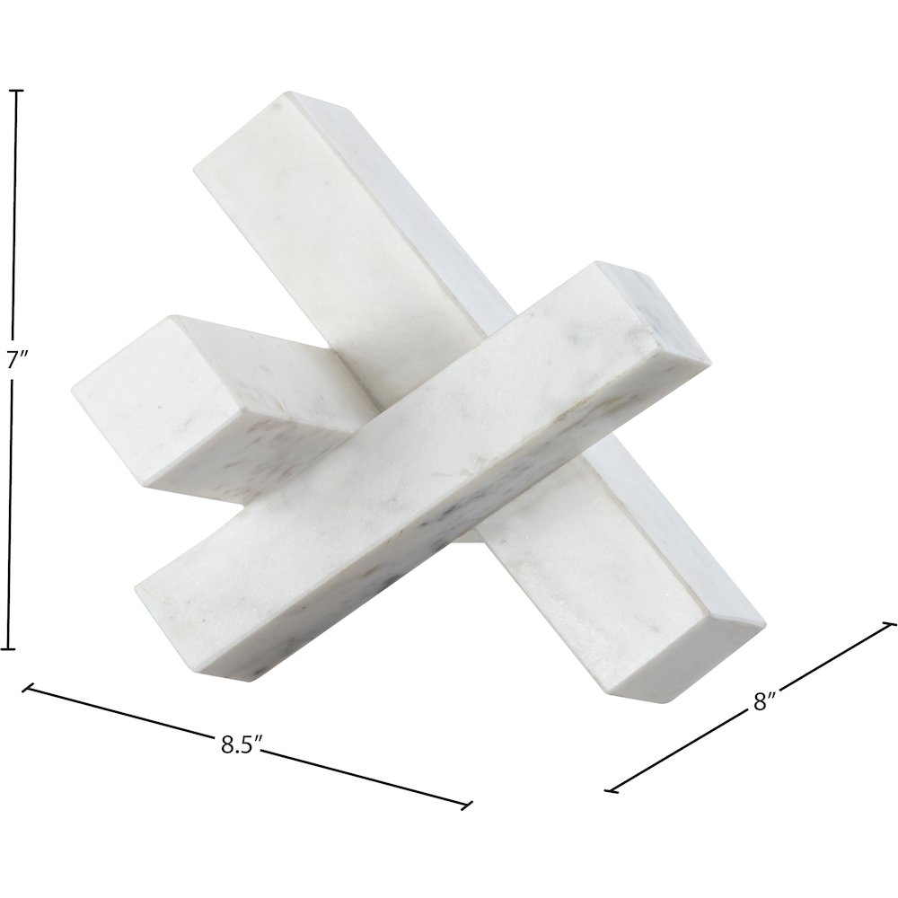 Stix White Marble Decorative Object. Picture 5