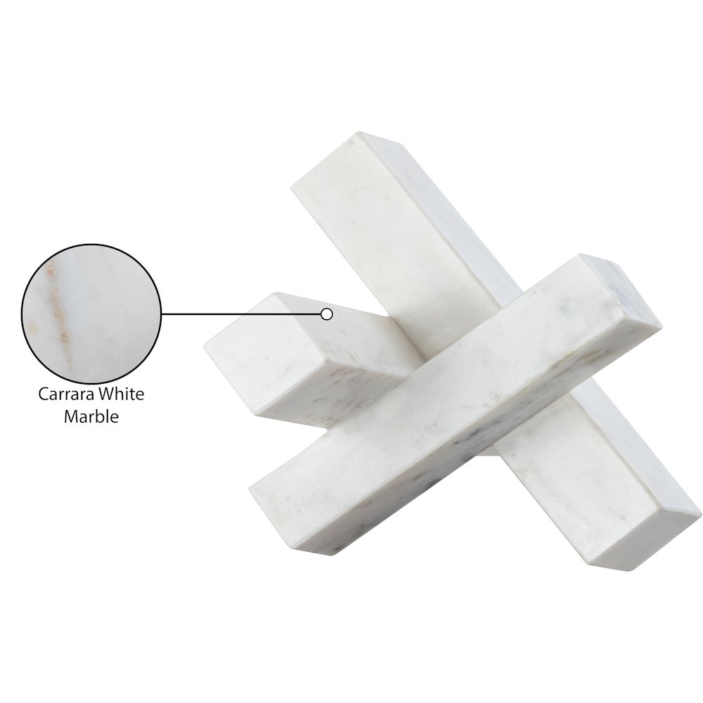 Stix White Marble Decorative Object. Picture 3