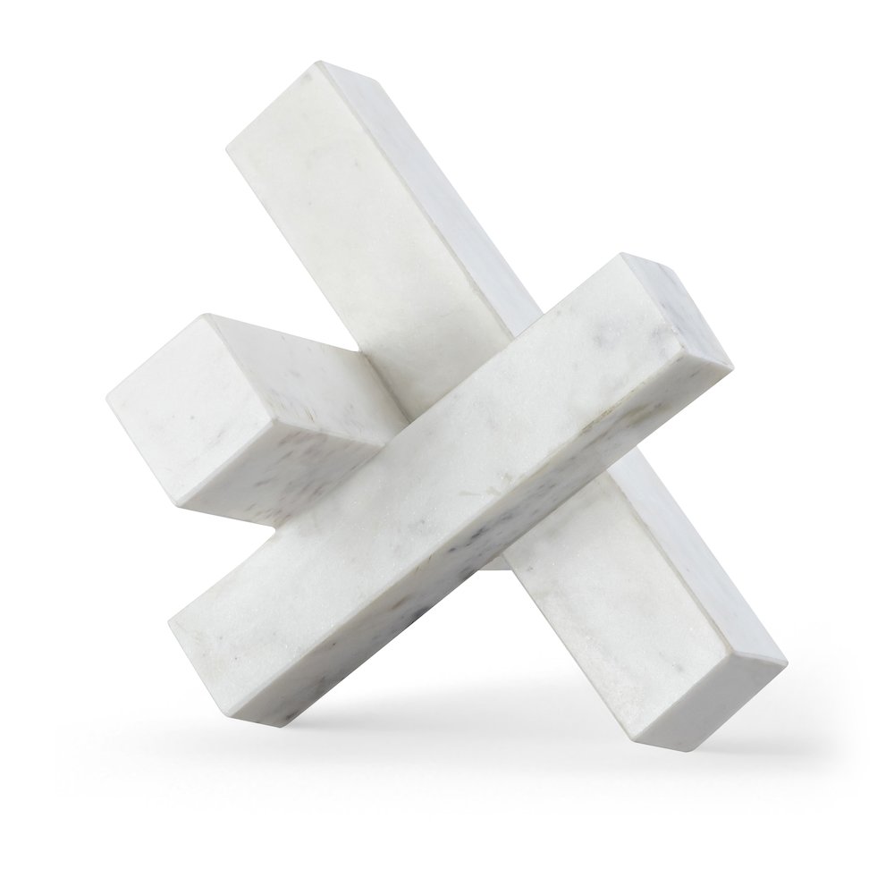 Stix White Marble Decorative Object. Picture 1