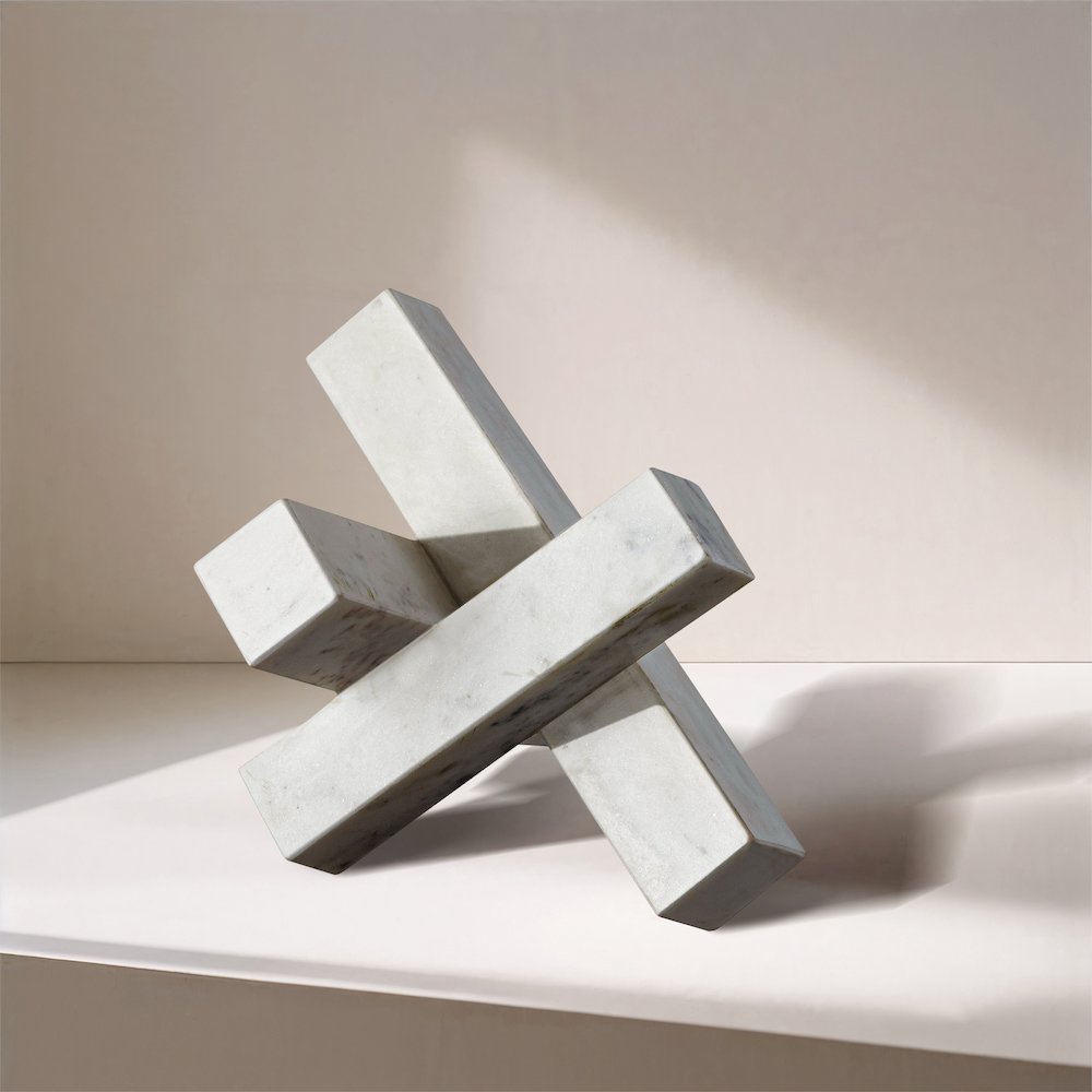 Stix White Marble Decorative Object. Picture 4
